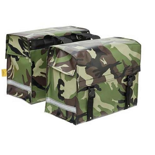 de Poort Dubbele Fietstas 46L Camouflage, Fietsen en Brommers, Fietsaccessoires | Fietstassen, Nieuw, Verzenden