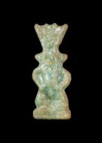 Oude Egypte, late periode Faience Bes Amulet (Zonder