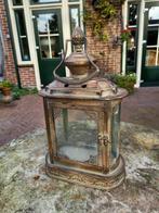 Lantaarn - CANDLE LANTERN - 34 cm - Glas, Metaal, Antiek en Kunst