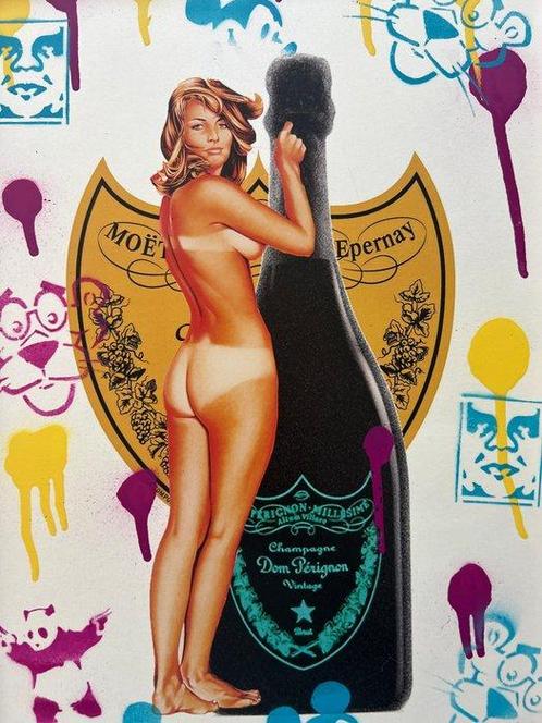 Koen Betjes (1992) - Mel Ramos x Dom Perignon x PopArt -, Antiek en Kunst, Kunst | Designobjecten