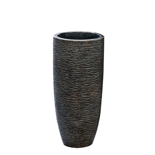 Poly/glasvezel plantenbak Giant antiek brons H.90cm, Huis en Inrichting, Woonaccessoires | Vazen, Nieuw, Verzenden