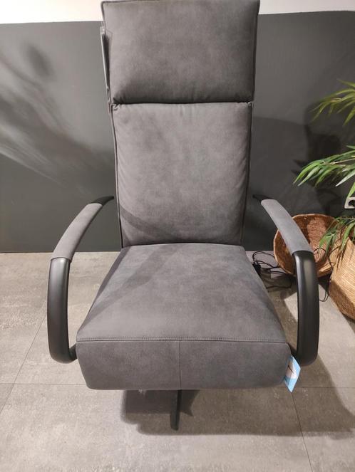 Relaxfauteuil Moio in stof python 67-antraciet, Huis en Inrichting, Fauteuils, Nieuw, Ophalen of Verzenden