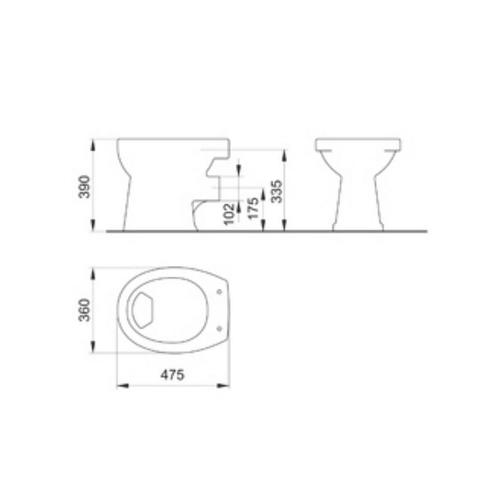 NIET MEER LEVERBAAR Plieger Smart Toiletpot Vlakspoel PK, Doe-het-zelf en Verbouw, Sanitair, Ophalen of Verzenden