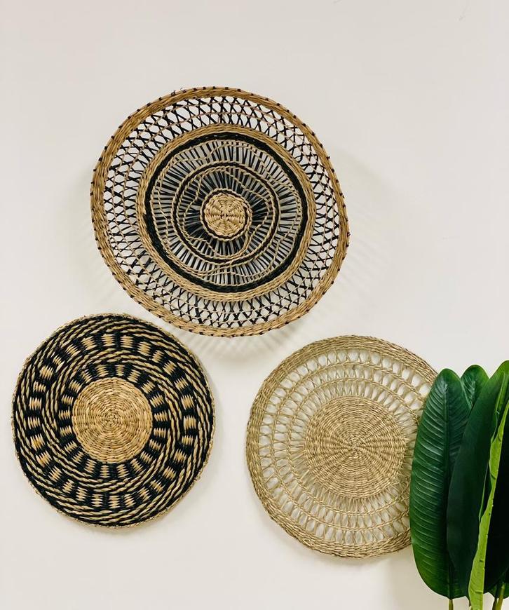 Set 21 zeegras wand - veranda decoratie 3 stuks, Tuin en Terras, Tuinwanddecoratie, Verzenden