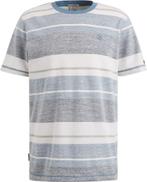 Cast Iron T-shirt Knitted Streep Blauw maat XL Heren, Kleding | Heren, T-shirts, Cast Iron, Verzenden, Blauw, Maat 56/58 (XL)