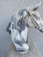 sculptuur, Paardenhoofd - 25 cm - Albast