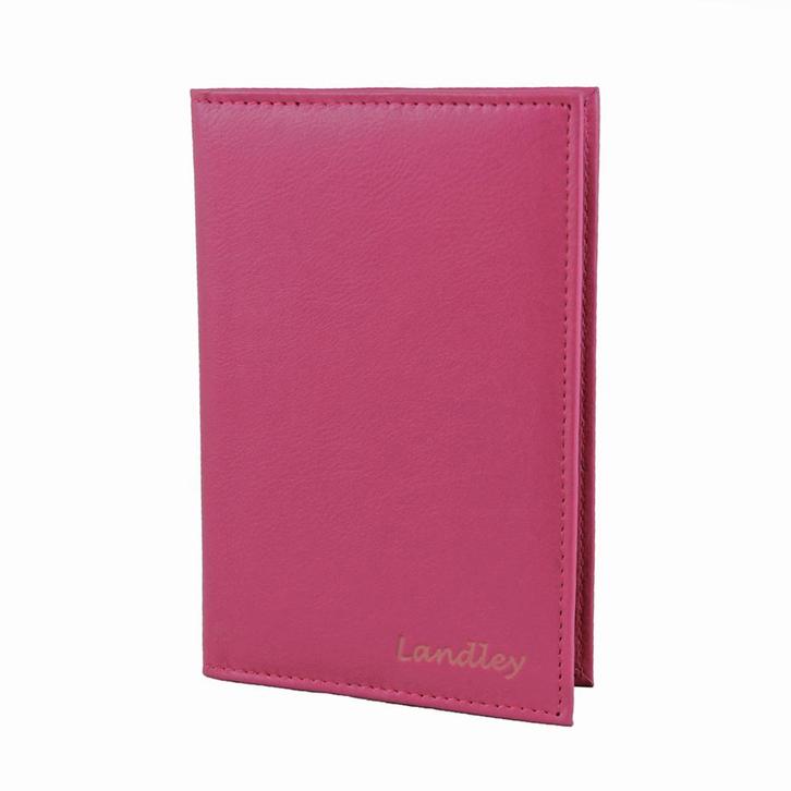 Landley Leren Etui voor Paspoort en Gele Boekje Fuchsia Roze, Sieraden, Tassen en Uiterlijk, Portemonnees, Nieuw, Overige merken