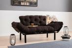 Asir | Bankbed  2-zitplaatsen Bruin 155x70x85 cm €160, Bruin, Nieuw, Eenpersoons, 70 cm of minder