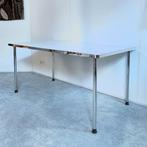 tafel GS686 Dutch Originals wit chromen poten 160 x 90 cm, Ophalen, Kunststof, Design, 50 tot 100 cm