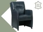 Leren eetkamerstoel Sharp - Granada Blue (blauw) - Met, Huis en Inrichting, Stoelen, Eigentijds, Modern, Overige kleuren, Nieuw