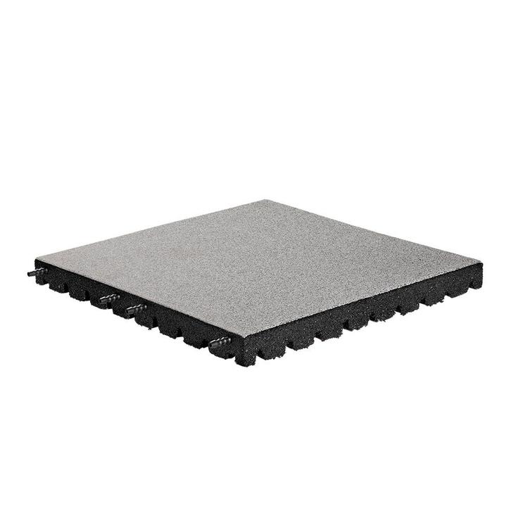 Rubber tegel met pen- en gat verbinding EPDM - Grijs - 50x50, Tuin en Terras, Tegels en Klinkers, Verzenden