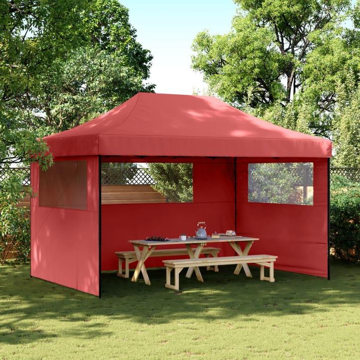 vidaXL Partytent inklapbaar pop-up met 3 zijwanden, Tuin en Terras, Partytenten, Partytent, Nieuw, Verzenden