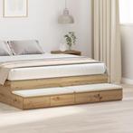 vidaXL Bedlades 160x36,5x16,5 cm bewerkt hout artisanaal, Huis en Inrichting, Verzenden, Nieuw, Hout, Minder dan 45 cm