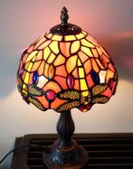 Fraaie Tiffany tafellamp Oranje in Art Nouveau stijl - Lamp, Antiek en Kunst