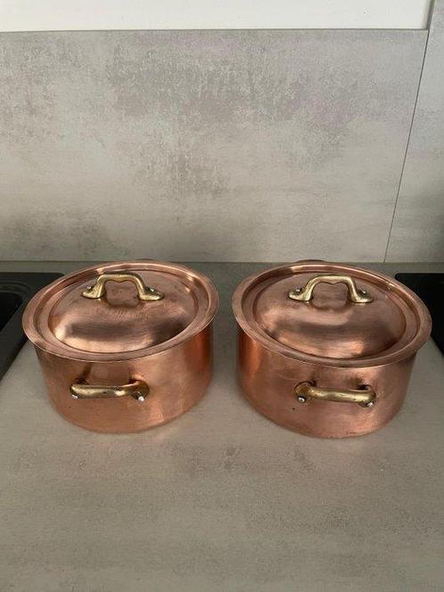 Style Mauviel, Made in France - Braadpan (2) - Koper -, Antiek en Kunst, Antiek | Keukenbenodigdheden