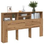 vidaXL Hoofdbordkast 180x19x103,5cm bewerkt hout artisanaal, Huis en Inrichting, Slaapkamer | Bedden, Verzenden, Nieuw, Bruin