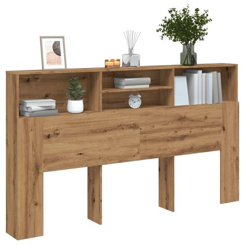 vidaXL Hoofdbordkast 180x19x103,5cm bewerkt hout artisanaal, Huis en Inrichting, Slaapkamer | Bedden, Bruin, Nieuw, Hout, Verzenden
