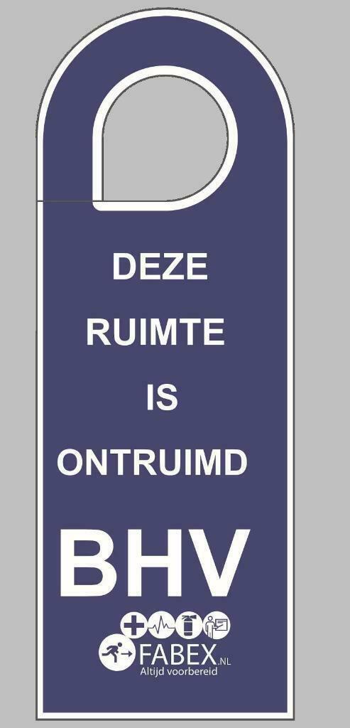 Deurhanger voor BHV ontruiming - Evacuatie -, Diversen, Overige Diversen, Nieuw, Verzenden