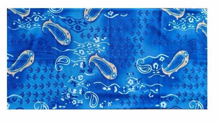 Haarband multifunctioneel - Paisley patroon 45x25cm - Blauw, Sieraden, Tassen en Uiterlijk, Uiterlijk | Haarverzorging