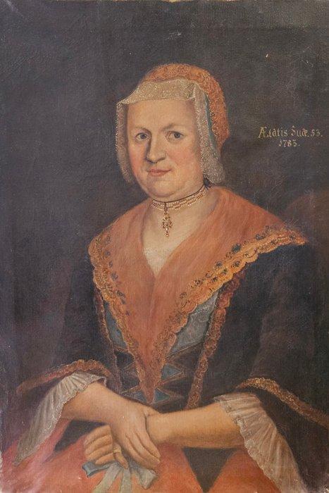Europese school (XVII) - Portrait einer Dame - NO RESERVE, Antiek en Kunst, Kunst | Schilderijen | Klassiek