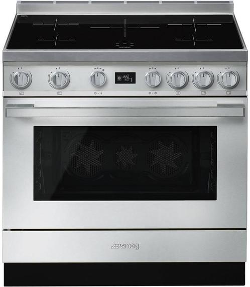Smeg CPF9IPX inductie fornuis - roestvrijstaal, Witgoed en Apparatuur, Fornuizen, 60 cm of meer, Vrijstaand, 5 kookzones of meer