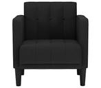 Retro Fauteuil Zwart | B-keuze | Scherpe Prijs, Kunststof, Modern en Traditioneel, Minder dan 75 cm, Nieuw