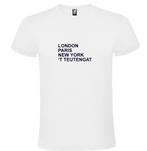’t Teutengat op t-shirt als print met London, Paris, New Yor, Nieuw, Overige maten, Roly, Verzenden
