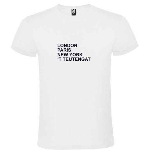 ’t Teutengat op t-shirt als print met London, Paris, New Yor, Kleding | Heren, T-shirts, Overige kleuren, Nieuw, Overige maten