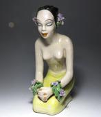 H. Ráhmer Mária (1911-1998) - sculptuur, Tahitian Woman - 23, Antiek en Kunst, Antiek | Glas en Kristal