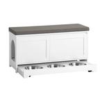 Tweedekans | SoBuy FSR136-W Kattenhuis, Katten Bench,, Dieren en Toebehoren, Ophalen of Verzenden, Zo goed als nieuw