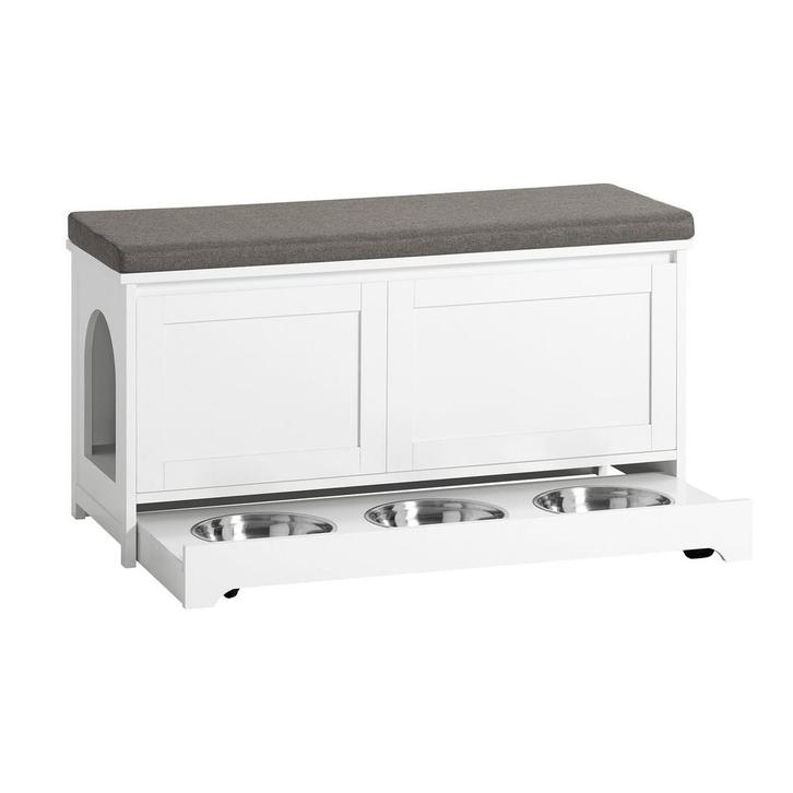Tweedekans | SoBuy FSR136-W Kattenhuis, Katten Bench,, Dieren en Toebehoren, Katten-accessoires, Zo goed als nieuw, Ophalen of Verzenden