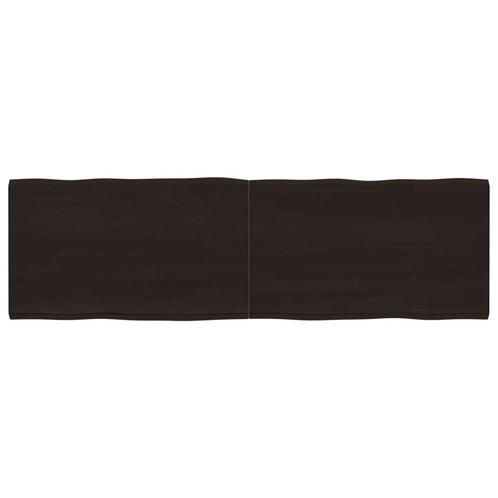 vidaXL Tafelblad natuurlijke rand 200x60x(2-6)cm eikenhout, Huis en Inrichting, Tafels | Eettafels, Nieuw, Verzenden