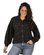Zwarte broderie blouse van Made in Italy, Kleding | Dames, Blouses en Tunieken, Nieuw, Verzenden