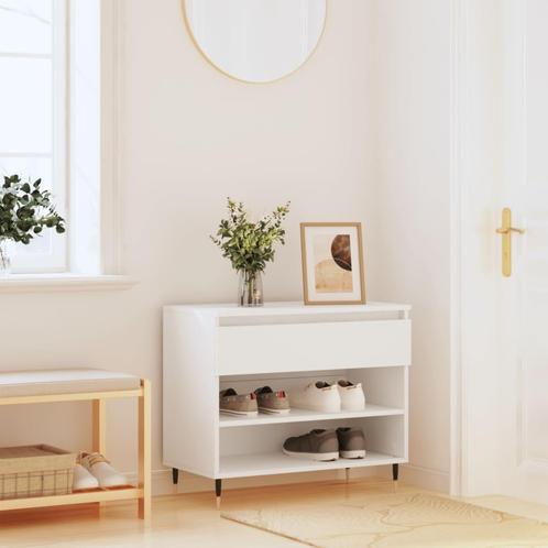 vidaXL Schoenenkast 70x36x60 cm bewerkt hout wit, Huis en Inrichting, Kasten | Schoenenrekken, Nieuw, Verzenden