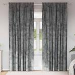 vidaXL Gordijn met gordijnen 2 pcs Grijs 260 x 140 cm, Huis en Inrichting, Verzenden, Nieuw, Grijs