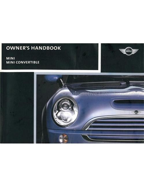 2005 MINI ONE COOPER S INSTRUCTIEBOEKJE ENGELS, Auto diversen, Handleidingen en Instructieboekjes