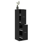 vidaXL Apothekerskast 30x41x144,5 cm bewerkt hout zwart, Huis en Inrichting, Verzenden, Nieuw