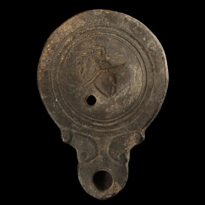 Oud-Romeins Olielamp met gladiatorhoofd, gemaakt door, Antiek en Kunst, Antiek | Overige Antiek