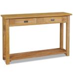 vidaXL Wandtafel 120x30x80 cm massief teakhout, Verzenden, Nieuw