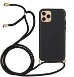 iPhone 12 / 12 Pro Crossbody TPU Hoesje met Koord Zwart, Ophalen of Verzenden, Nieuw