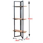 [en.casa] Staand rek Bjerringbro 150x55x24cm zwart en walnoo, Huis en Inrichting, Verzenden, Nieuw
