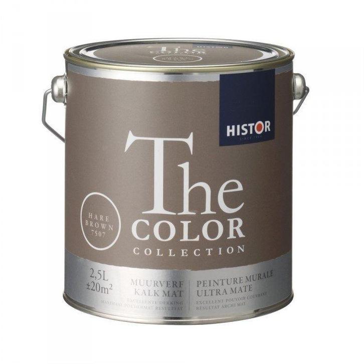 Histor The Color Collection Kalkmat - Hare brown - 2,5 liter, Doe-het-zelf en Verbouw, Verf, Beits en Lak, Verf, Bruin, Nieuw