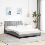 vidaXL Bedframe zonder matras Hanko stof lichtgrijs, Verzenden, 140 cm, 200 cm, Nieuw