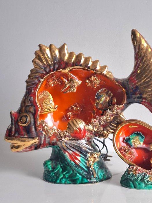 Vallauris - VALLAURIS - Lamp - lamp - Faience (tin glazuur), Antiek en Kunst, Antiek | Lampen