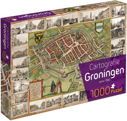 Groningen Cartografie Puzzel (1000 stukjes) | Tuckers Fun, Hobby en Vrije tijd, Denksport en Puzzels, Nieuw, Verzenden