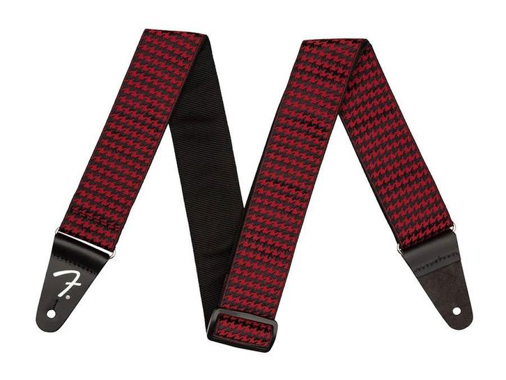 Fender gitaarband houndstooth rood, Muziek en Instrumenten, Instrumenten | Toebehoren, Verzenden