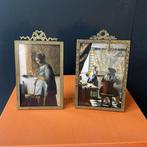 Lijst (2)- 2 antieke fotolijsten met elegante Franse strik
