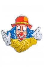 Wanddeco Clown Rode Hoed 50X50Cm, Nieuw, Verzenden