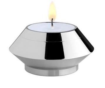 Mini urn waxinelichthouder rvs zilver voor kaars beschikbaar voor biedingen