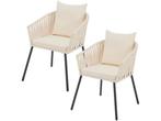 Juskys Touwstoelen - Tuinstoel - Set van 2 - Incl. Zit- en, Tuin en Terras, Verzenden, Nieuw
